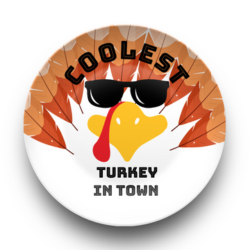 Thanksgiving deco plate, deco plate, turkey deco plate, kids deco plate, turkey deco plate