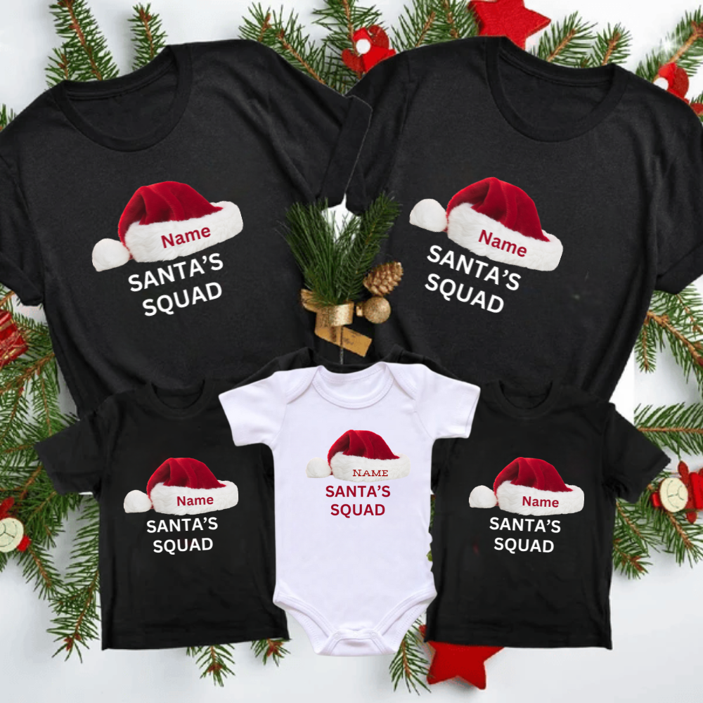 Matching Family Christmas Shirts Black, Family Christmas Shirts, Xmas Shirts, Personalized Christmas Shirt