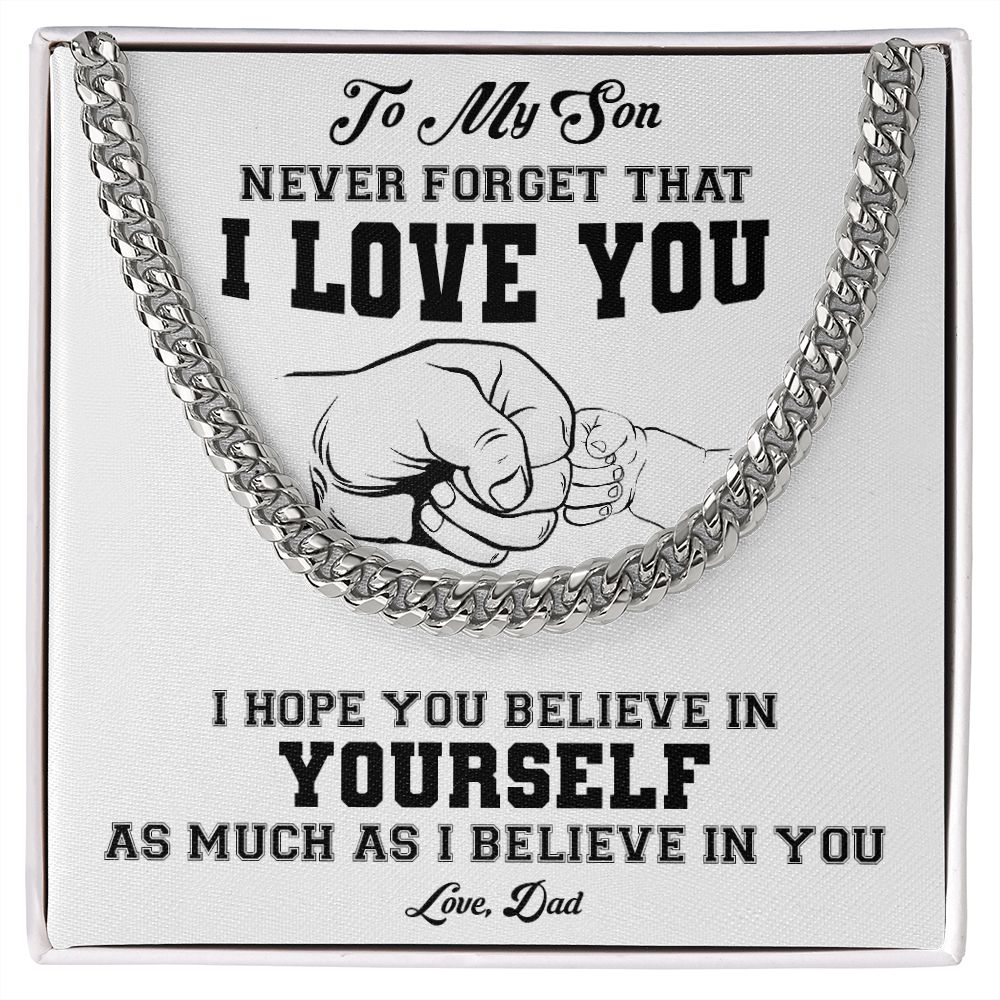 My Son | I Believe in you - Cuban Link Chain