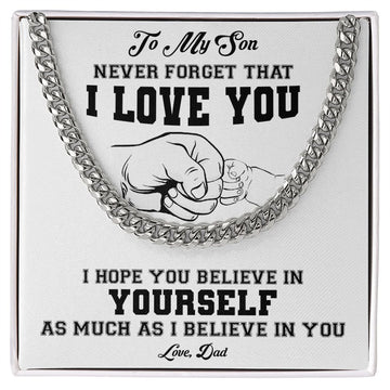 My Son | I Believe in you - Cuban Link Chain