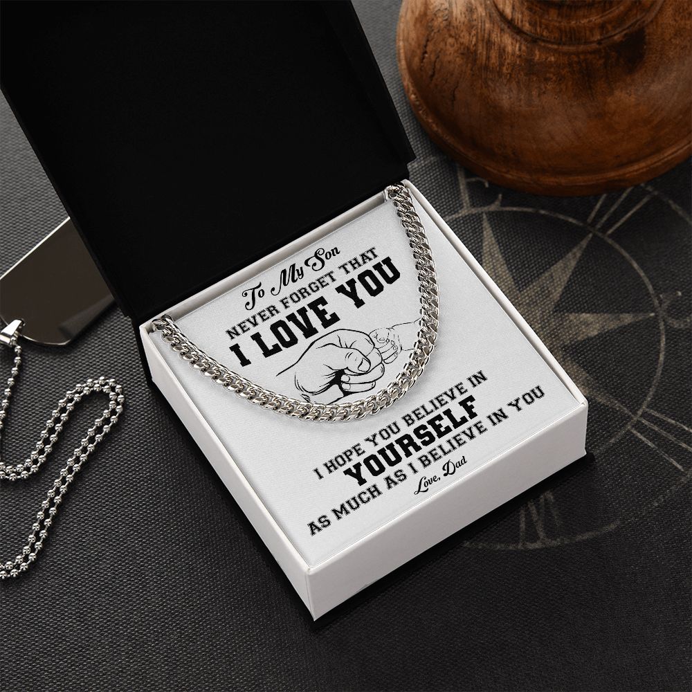 My Son | I Believe in you - Cuban Link Chain